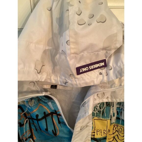 Jean Michel Basquiat + Members Only Mens Sz S Windbreaker Hoodie Limited Edition - Picture 4 of 13